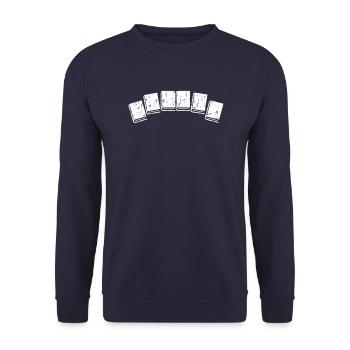 Buch Bücher lesen - Unisex Pullover - Navy - Vorne - Alina (178cm) & Michal (187cm)