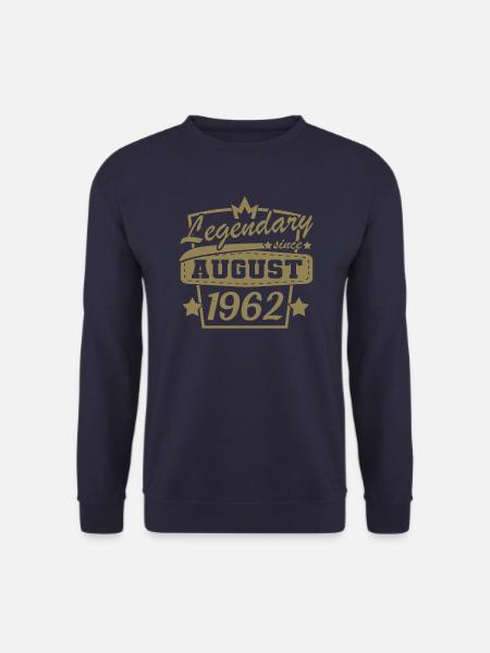 Geschenkideen zum Geburtstag August 1962 Retro - Unisex Pullover - Navy