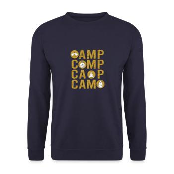 Camper Camping Camping Tools - Unisex Pullover - Navy - Vorne - Alina (178cm) & Michal (187cm)