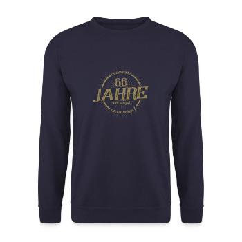 Es dauerte 66 Jahre um so gut auszusehen - Unisex Pullover - Navy - Vorne - Alina (178cm) & Michal (187cm)