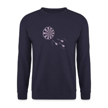 Dart Board Darts - Unisex Sweatshirt - navy - Front - Alina (178cm) & Michal (187cm)