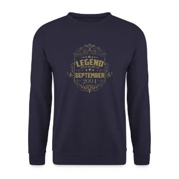 Une légende est née en septembre 2004 - Sweat-shirt Unisexe - marine - Devant - Alina (178cm) & Michal (187cm)