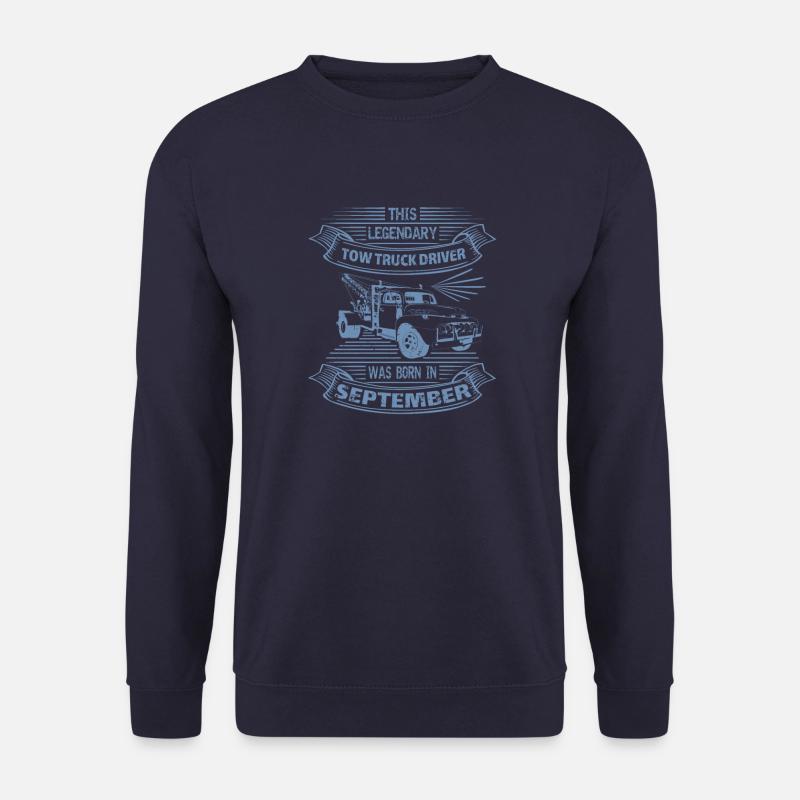 Legendärer Abschleppwagenfahrer im September - Unisex Pullover - Navy