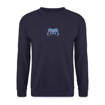Gaming Gamer Controller Glitch - Unisex Pullover - Navy - Vorne - Alina (178cm) & Michal (187cm)