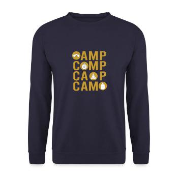 Camper Camping Camping Tools - Unisex Pullover - Navy - Vorne - Alina (178cm) & Michal (187cm)