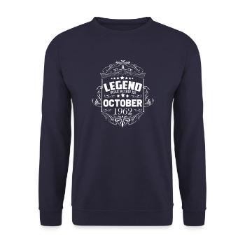 Les légendes sont devenues des dictons vintage en octobre 1962 - Sweat-shirt Unisexe - marine - Devant - Alina (178cm) & Michal (187cm)