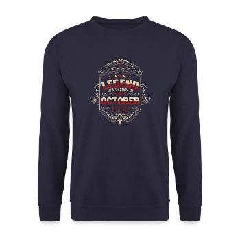 Les légendes sont devenues des dictons vintage en octobre 1962 - Sweat-shirt Unisexe - marine - Devant - Alina (178cm) & Michal (187cm)