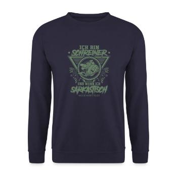 Schreiner Geschenkideen - Unisex Pullover - Navy - Vorne - Alina (178cm) & Michal (187cm)