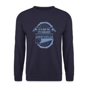 Zimmerer sayings These are my genes - Unisex Sweatshirt - navy - Front - Alina (178cm) & Michal (187cm)