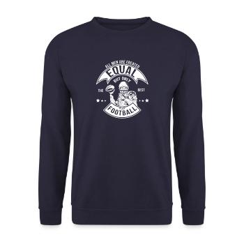 Fottballer Vêtements Joueur de Football Cadeaux - Sweat-shirt Unisexe - marine - Devant - Alina (178cm) & Michal (187cm)