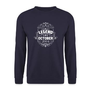 Une légende est née en octobre 2004 - Sweat-shirt Unisexe - marine - Devant - Alina (178cm) & Michal (187cm)