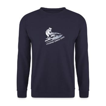 Geschenke zum Geburtstag Jahrgang 2004 Jet Ski - Unisex Pullover - Navy - Vorne - Alina (178cm) & Michal (187cm)