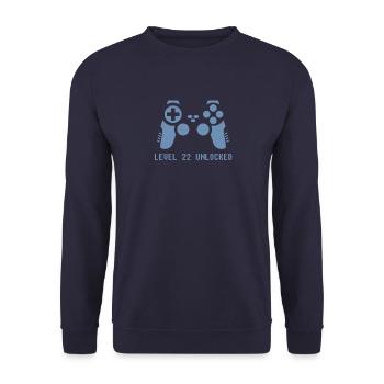 22ème anniversaire Gamer Gaming 22 ans - Sweat-shirt Unisexe - marine - Devant - Alina (178cm) & Michal (187cm)