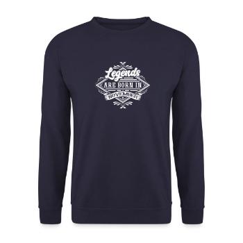 Les légendes sont nées en novembre - Sweat-shirt Unisexe - marine - Devant - Alina (178cm) & Michal (187cm)