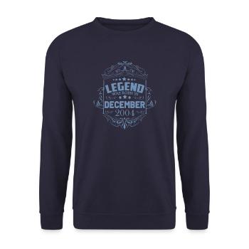 Une légende est née en décembre 2004 - Sweat-shirt Unisexe - marine - Devant - Alina (178cm) & Michal (187cm)