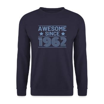 Awesome since 1962 60th birthday retro - Unisex Sweatshirt - navy - Front - Alina (178cm) & Michal (187cm)