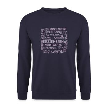 Erzieherin Brainstorming Shirt - Unisex Pullover - Navy - Vorne - Alina (178cm) & Michal (187cm)