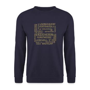 Erzieherin Brainstorming Shirt - Unisex Pullover - Navy - Vorne - Alina (178cm) & Michal (187cm)