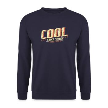 Cool seit 1983 Sprüche Geburtstag Modern - Unisex Pullover - Navy - Vorne - Alina (178cm) & Michal (187cm)