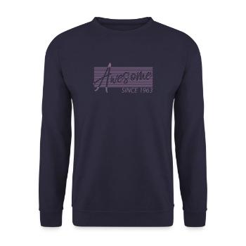 Génial depuis 1963 Anniversaire Vintage Cadeaux - Sweat-shirt Unisexe - marine - Devant - Alina (178cm) & Michal (187cm)