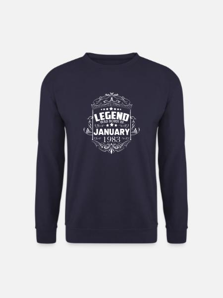 Une légende est née en janvier 1983 - Sweat-shirt Unisexe - marine
