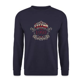 A legend was born in 1993 - Unisex Sweatshirt - navy - Front - Alina (178cm) & Michal (187cm)