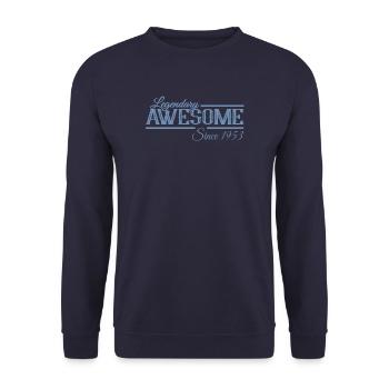 Awesome Since 1953 Birthday Men Women - Unisex Sweatshirt - navy - Front - Alina (178cm) & Michal (187cm)