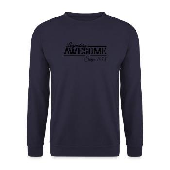 Awesome Since 1953 Birthday Men Women - Unisex Sweatshirt - navy - Front - Alina (178cm) & Michal (187cm)