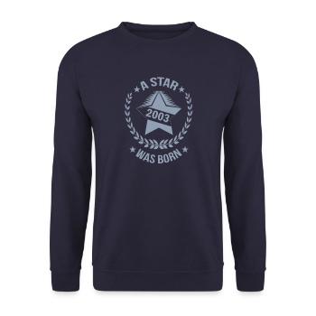 Une étoile est née en 2003 - Sweat-shirt Unisexe - marine - Devant - Alina (178cm) & Michal (187cm)