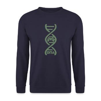 Gaming ist meine DNA Zocker Controller - Unisex Pullover - Navy - Vorne - Alina (178cm) & Michal (187cm)