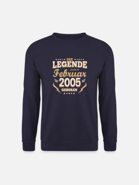 die Legende wurde geboren 2005 februar - Unisex Pullover - Navy