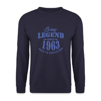 Living legend since 1963 sayings - Unisex Pullover - Navy - Vorne - Alina (178cm) & Michal (187cm)