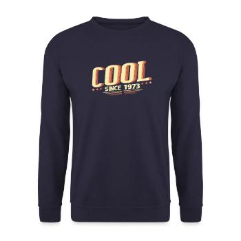 Vintage 1973 Birthday Cool since 1973 - Unisex Sweatshirt - navy - Front - Alina (178cm) & Michal (187cm)
