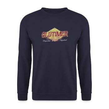 Oldtimer 1963 Geburtstag Bastler Schrauber - Unisex Pullover - Navy - Vorne - Alina (178cm) & Michal (187cm)