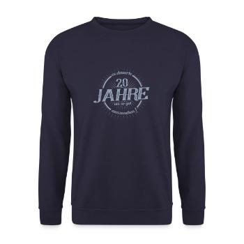 Es dauerte 20 Jahre um so gut auszusehen - Unisex Pullover - Navy - Vorne - Alina (178cm) & Michal (187cm)