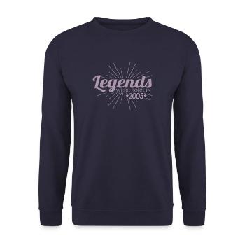 Geburtstag Retro Jahrgang 2005 Sprüche - Unisex Pullover - Navy - Vorne - Alina (178cm) & Michal (187cm)