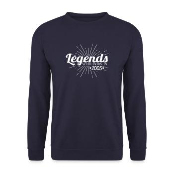 Geburtstag Retro Jahrgang 2005 Sprüche - Unisex Pullover - Navy - Vorne - Alina (178cm) & Michal (187cm)