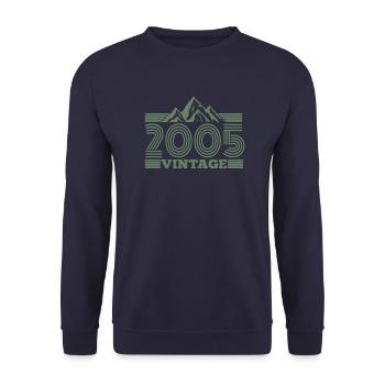 2005 geburtstag berge wandern klettern zelten - Unisex Pullover - Navy - Vorne - Alina (178cm) & Michal (187cm)