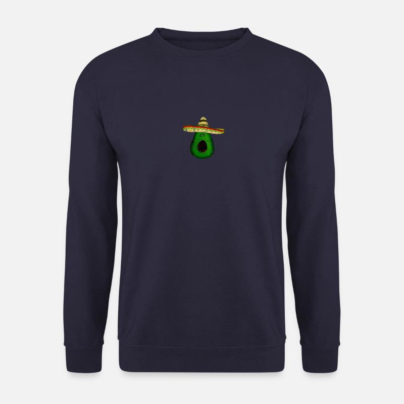 Mexican avocado with sombrero - Unisex Sweatshirt - navy