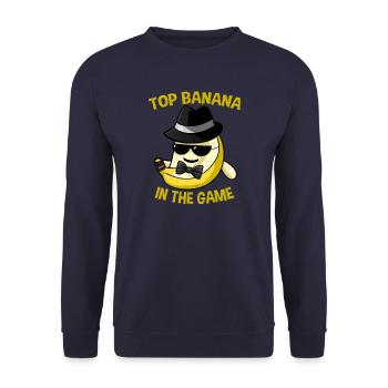 Banana Mafia Lunettes de soleil Noeud papillon haut banane dans le - Sweat-shirt Unisexe - marine - Devant - Alina (178cm) & Michal (187cm)