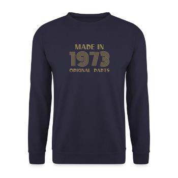 Made in 1973 All Original Parts - Unisex Pullover - Navy - Vorne - Alina (178cm) & Michal (187cm)