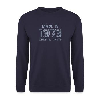 Made in 1973 All Original Parts - Unisex Pullover - Navy - Vorne - Alina (178cm) & Michal (187cm)