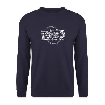 Unique since vintage 1993 sayings - Unisex Sweatshirt - navy - Front - Alina (178cm) & Michal (187cm)