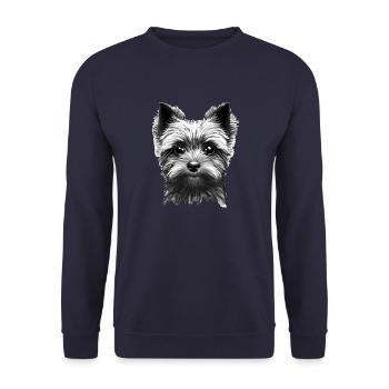 Yorkshire terrier - Unisex Sweatshirt - navy - Front - Alina (178cm) & Michal (187cm)