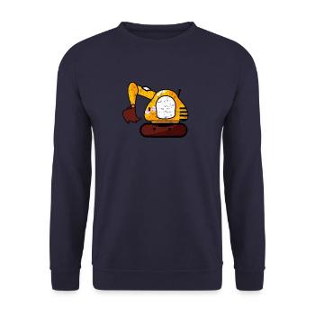 Pelle écologique pour conducteur de pelle hommes et garçons - Sweat-shirt Unisexe - marine - Devant - Alina (178cm) & Michal (187cm)