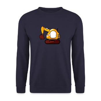 Pelle écologique pour conducteur de pelle hommes et garçons - Sweat-shirt Unisexe - marine - Devant - Alina (178cm) & Michal (187cm)