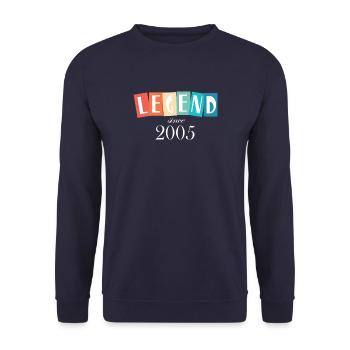 Legende seit 2005 - Unisex Pullover - Navy - Vorne - Alina (178cm) & Michal (187cm)