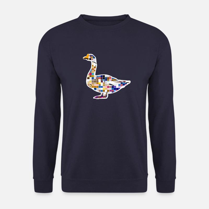 Gans Ente Schwan Mosaik Design - Unisex Pullover - Navy