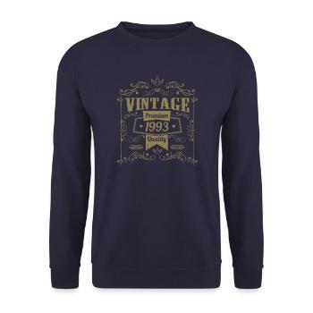 1993 Geburtstag Geburtstag Vintage Sprüche - Unisex Pullover - Navy - Vorne - Alina (178cm) & Michal (187cm)