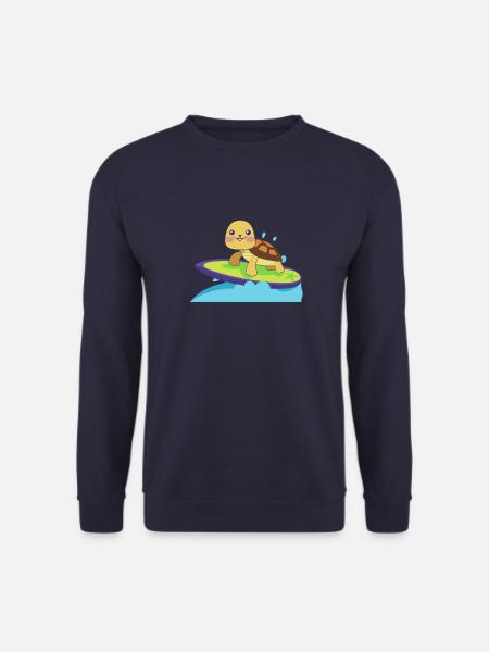 Turtle on surfboard - Unisex Sweatshirt - navy